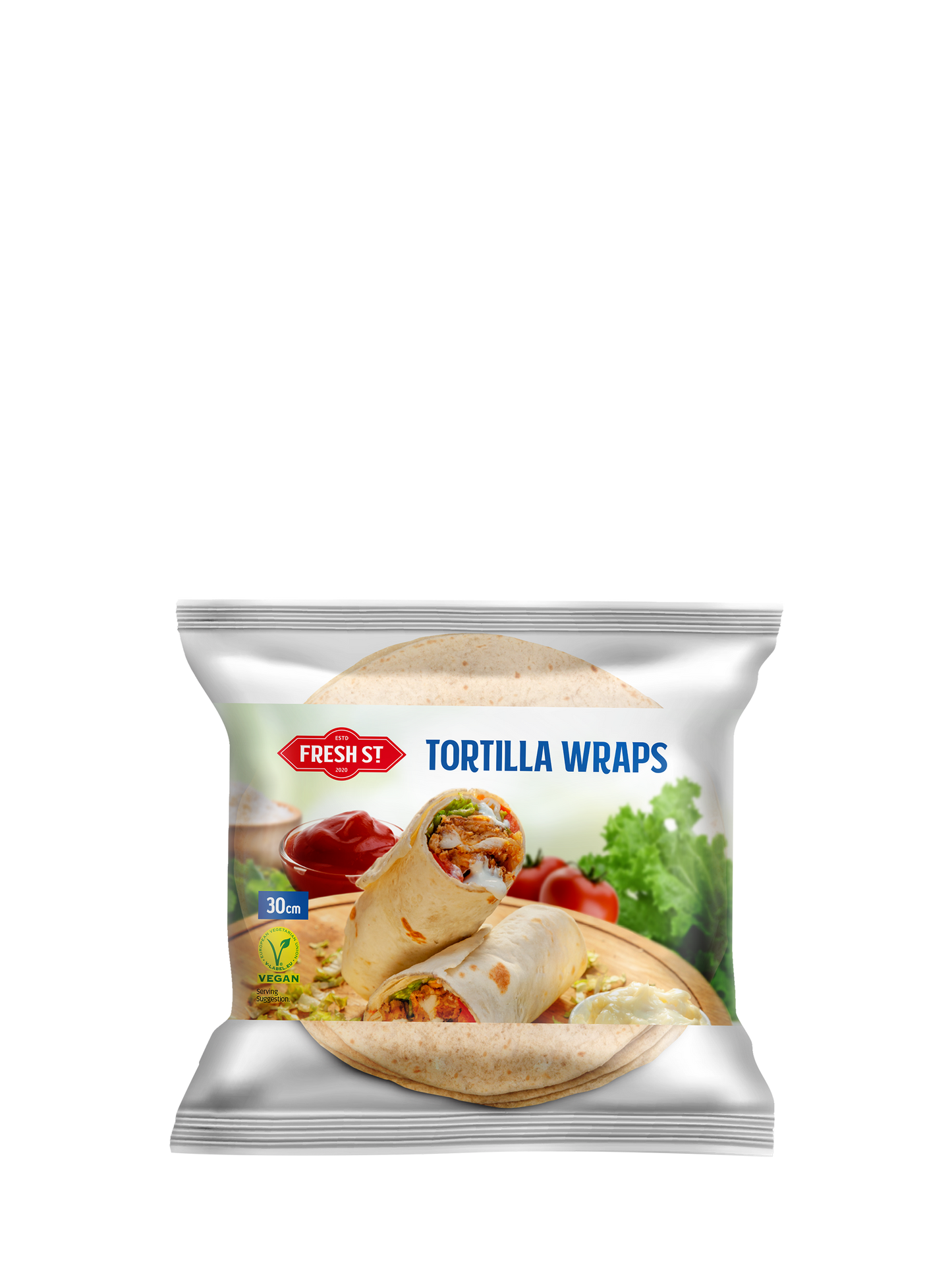 Fresh Street Tortilla Wraps 30cm 18-Pack 1.44KG