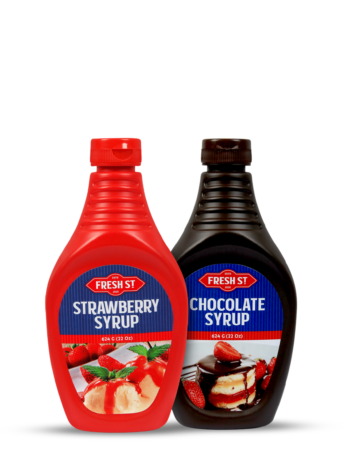 Strawberry Syrup 624g / Chocolate Syrup 624g Combo Deal – Fresh St!