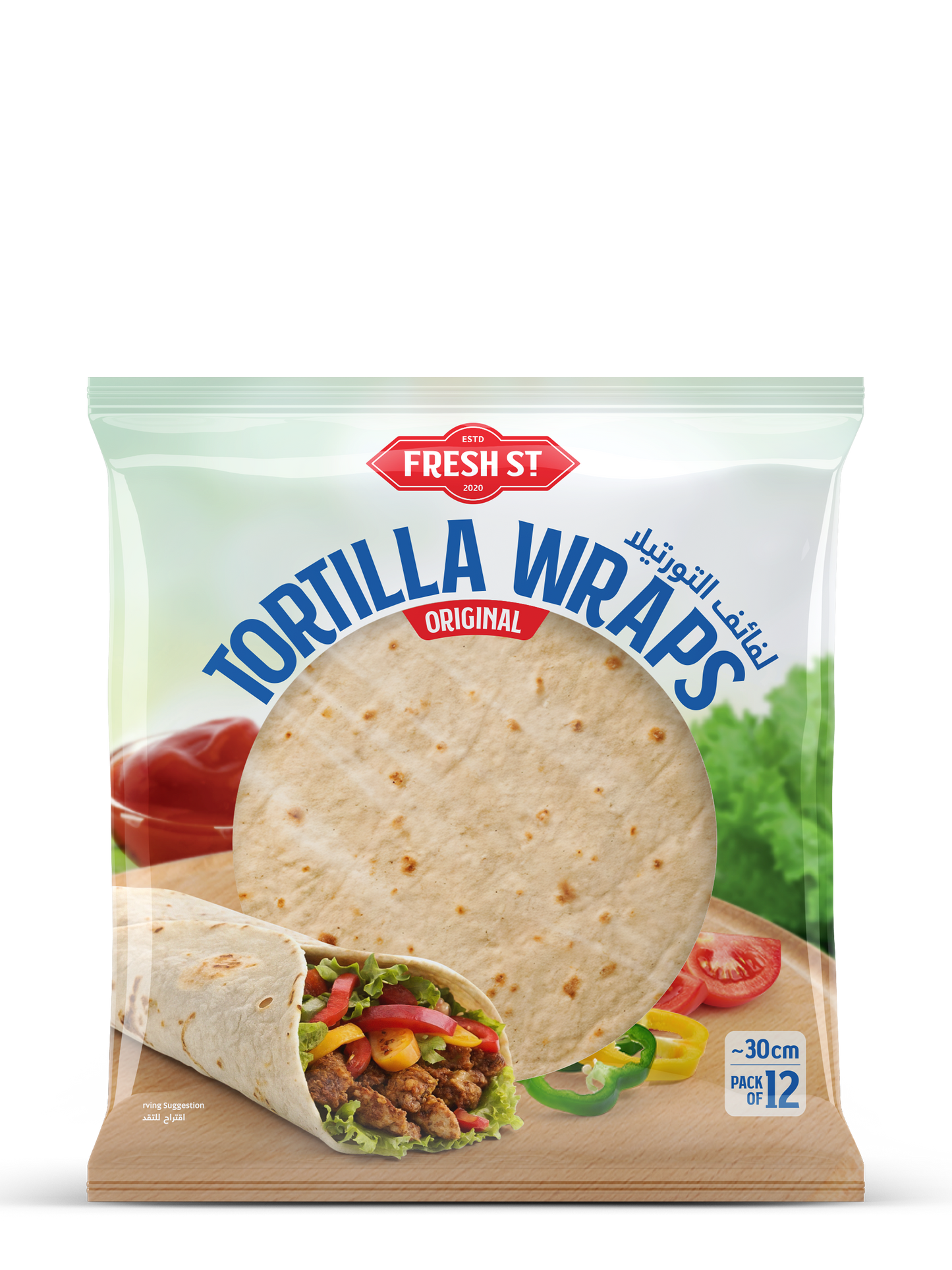 Tortilla Wraps 30cm, 12-Pack